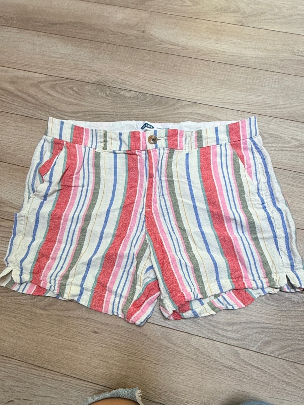 Old Navy Midrise Everyday Stripe Short size 12